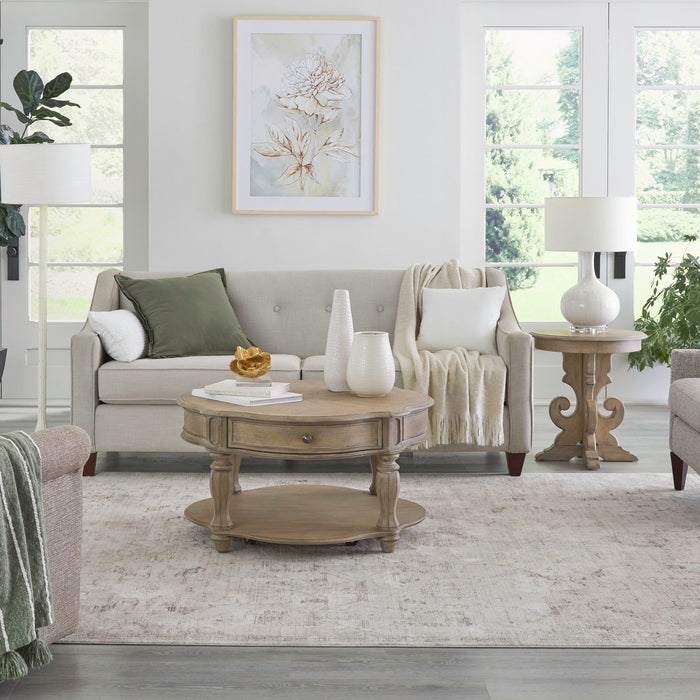 Magnolia Manor - 3 Piece Table Set (Round End Table) - Light Brown