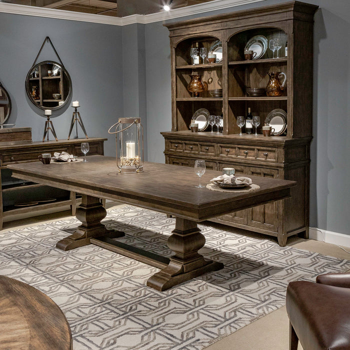 Paradise Valley - Trestle Table - Dark Brown