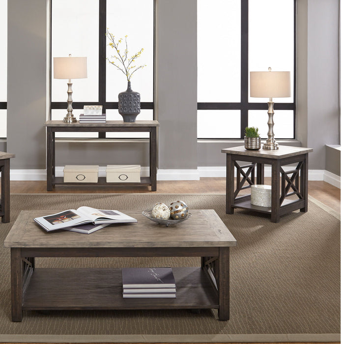 Heatherbrook - 3 Piece Table Set (1 Cocktail 2 End Tables) - Black