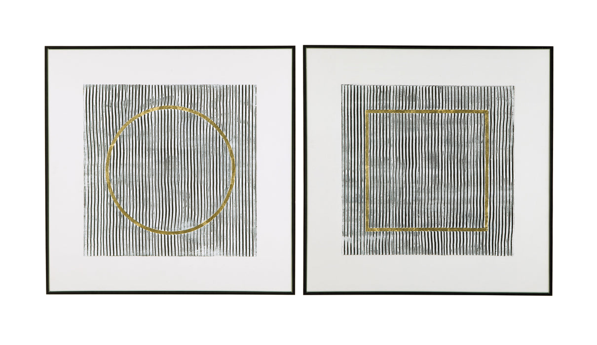 Graphite Framed Canvas Set of 2