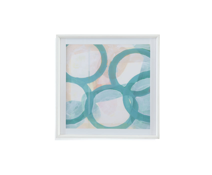 Aqua Circles III Framed Print