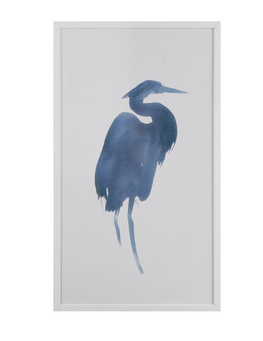 Heron in Blue I Framed Print