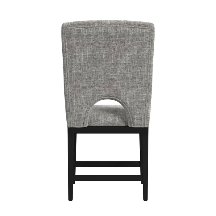 Oregon - Fabric Counter Side Chair (Set of 2) - Gray / Black