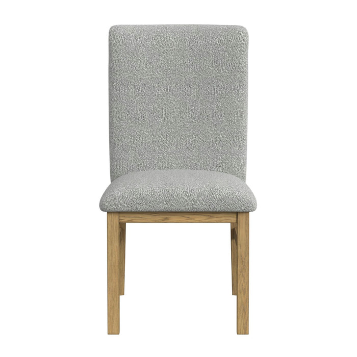 Portland - Square Back Dining Side Chair (Set of 2) - Natural / Gray