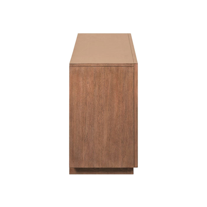 Fireplace TV Consoles - 214 84'' Console With Fire FTS Multiplees - Light Brown