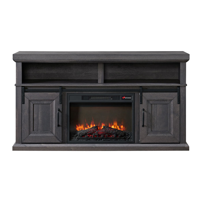 Macau - Console With 23" Fireplace Insert - Gray