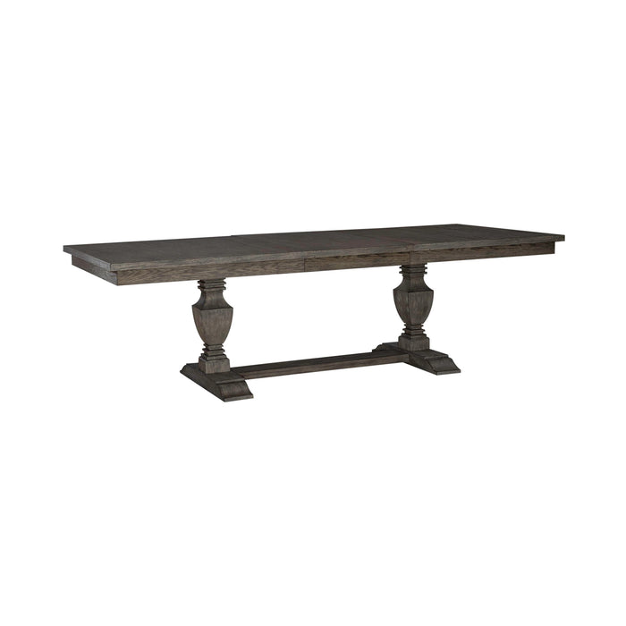 Westfield - 7 Piece Trestle Table Set - Light Brown