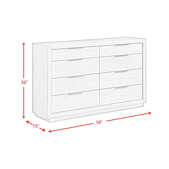 Arcadia - 8-Drawer Dresser - Gray