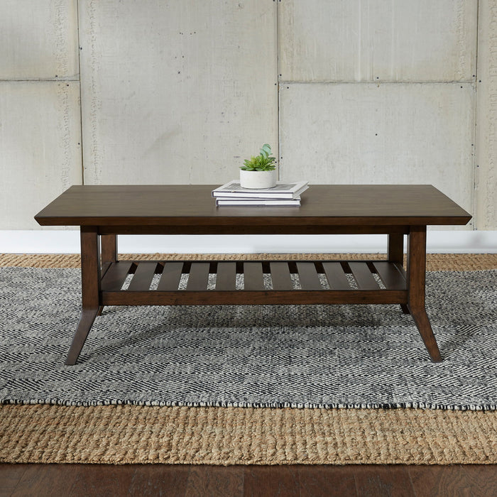 Ventura Blvd - 3 Piece Table Set (1 Cocktail Table 2 Round End Tables) - Dark Brown