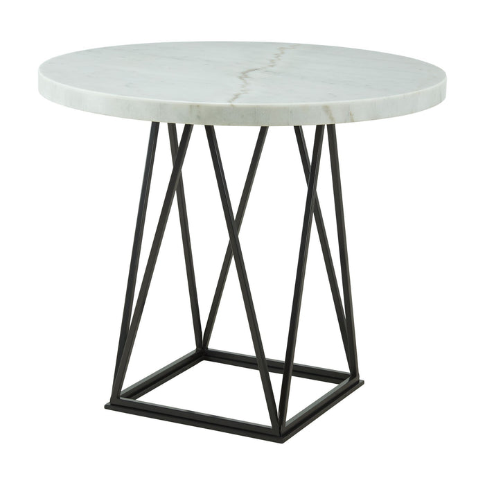 Riko - 5 Piece Counter Height Dining Set (Table & Four Chairs) - White