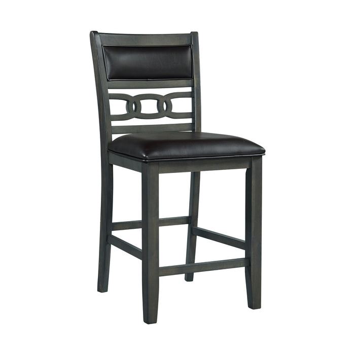 Amherst - Counter Side Chair With PU Cushion (Set of 2) - Gray Finish