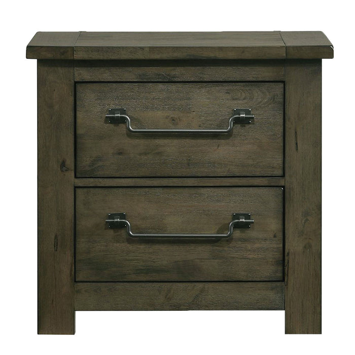 Maverick - Nightstand With USB - Gray
