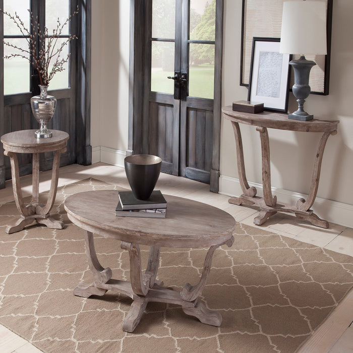 Graystone Mill - 3 Piece Table Set (1 Cocktail 2 End Tables) - Light Brown