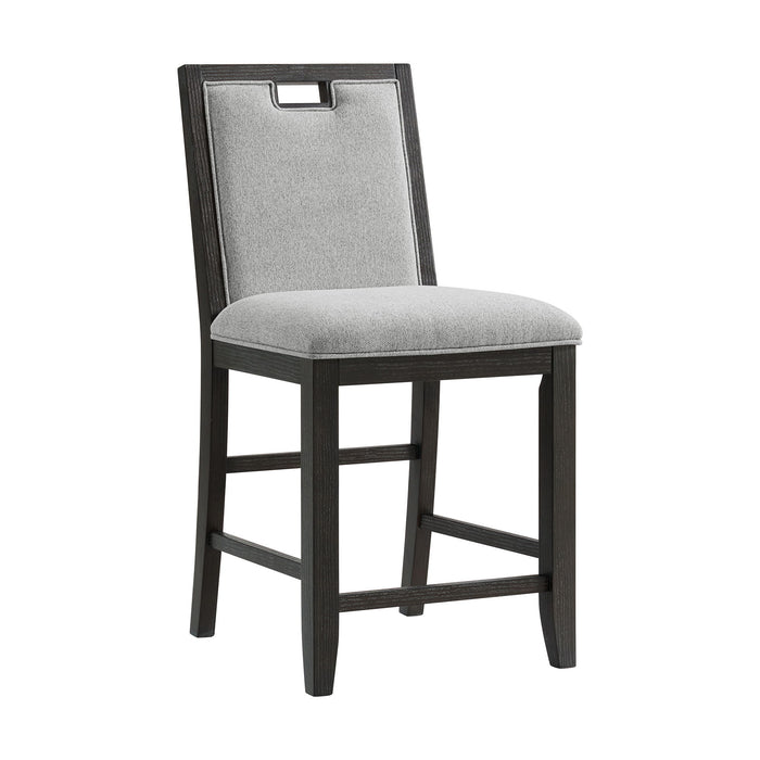 Elodie - Fabric Counter Chair (Set of 2) - Charcoal / Gray
