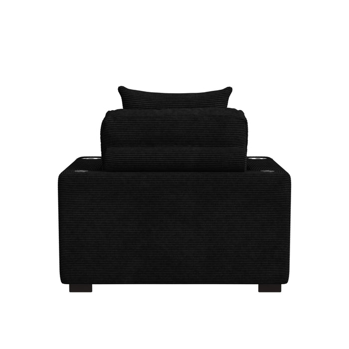 Arizona - Chaise With 1 Pillow 20", 2 Cupholders And 2 USB