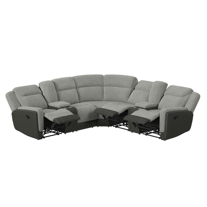 Hornet - 3 Piece Motion Sectional Set With Console And 2 Recliners