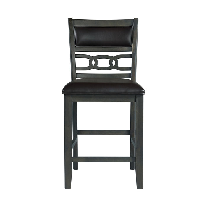 Amherst - Counter Side Chair With PU Cushion (Set of 2) - Gray Finish