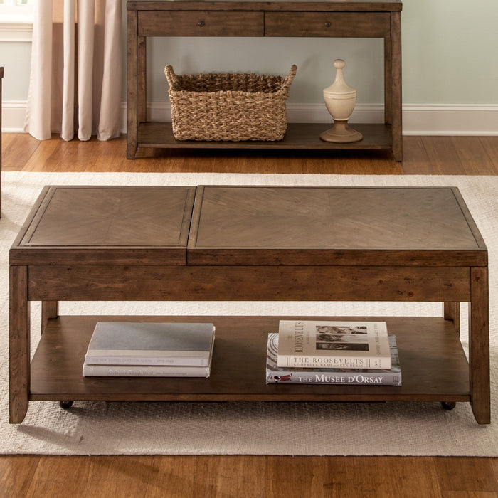 Mitchell - 3 Piece Table Set (1 Cocktail 2 End Tables) - Dark Brown