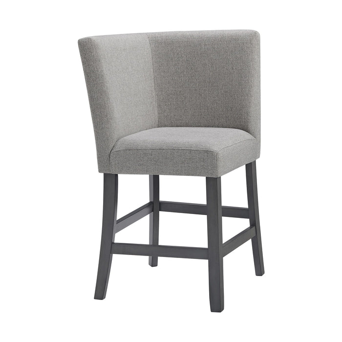 Seneca - Counter 3 Piece Corner Bench Gray Fabric - Gray