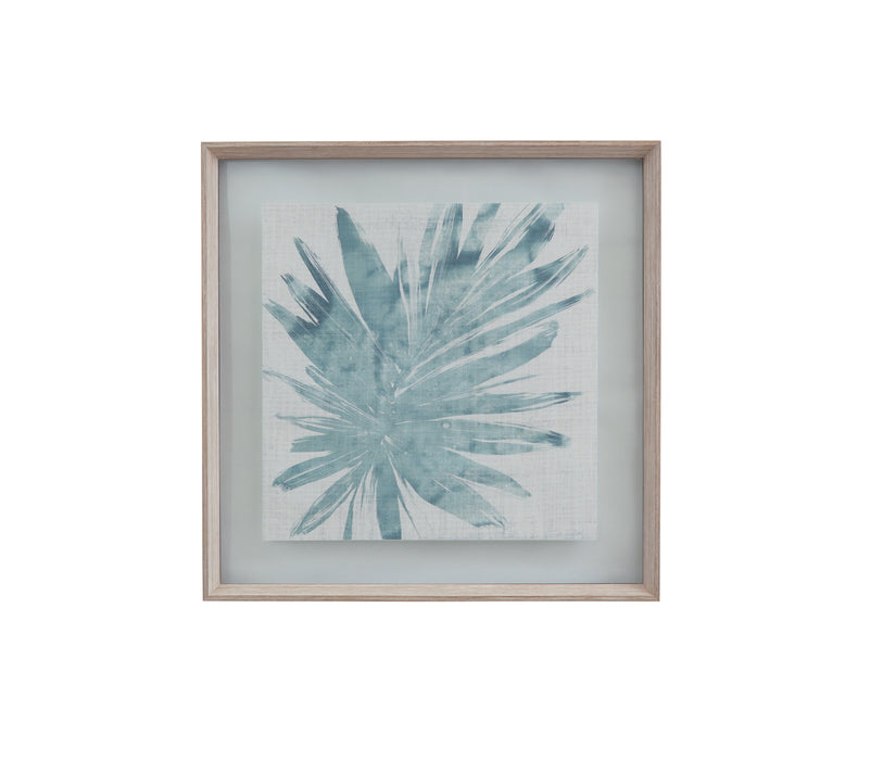 Burlap Ocean Palm III Framed Print
