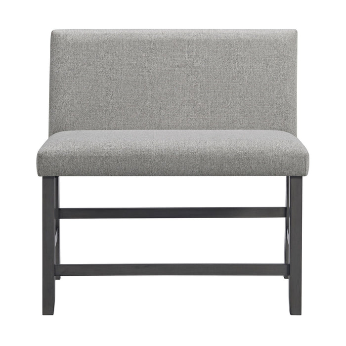 Seneca - Counter 3 Piece Corner Bench Gray Fabric - Gray