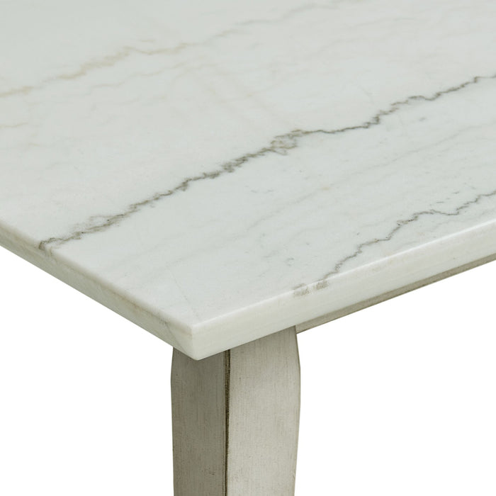 Bette - Dining Table With Marble Top - White
