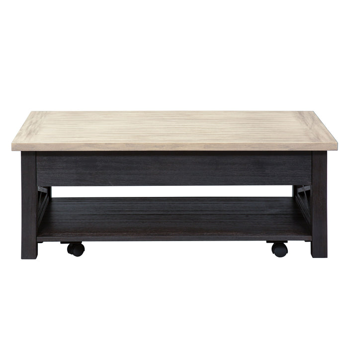 Heatherbrook - 3 Piece Table Set (1 Lift Top Cocktail 2 End Tables) - Black
