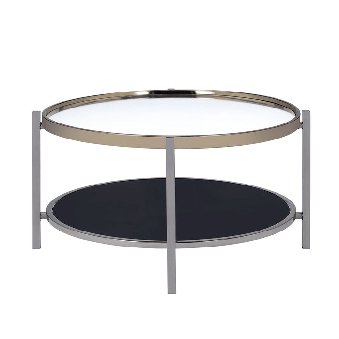 Edith - Round Coffee Table - Dark Nickel