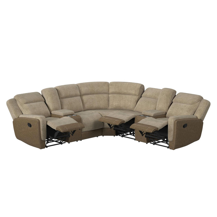 Hornet - 3 Piece Motion Sectional Set With Console And 2 Recliners