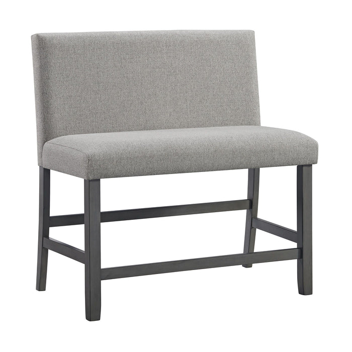 Seneca - Counter 3 Piece Corner Bench Gray Fabric - Gray