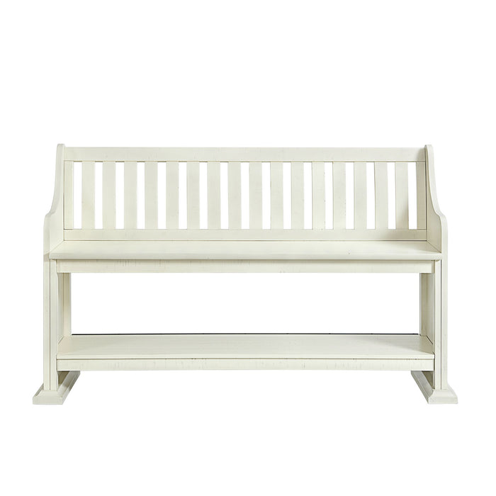 Stone - Counter Pew Bench - White
