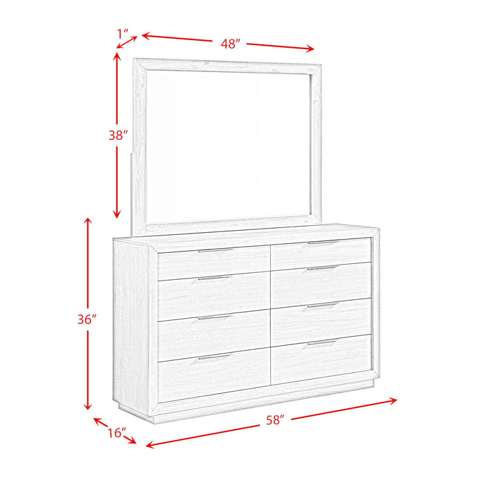 Arcadia - Dresser & Mirror Set - Gray