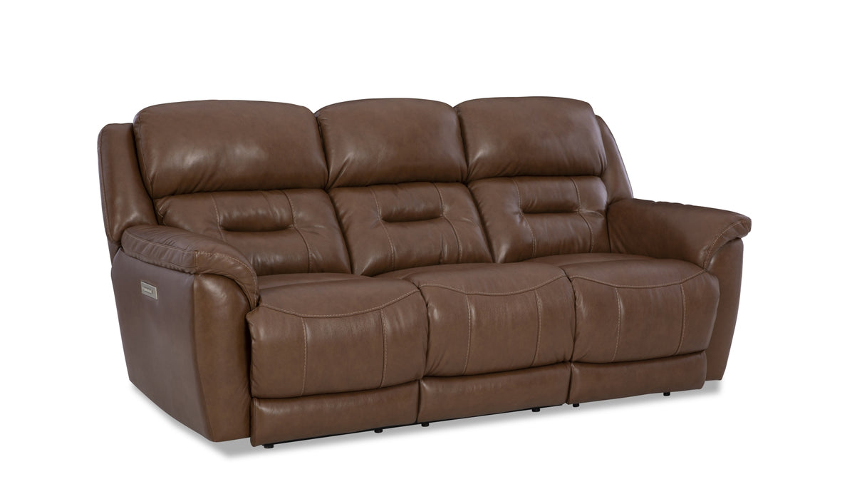 Contender Triple Power Leather Sofa