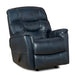 Black leather recliner chair on a white background