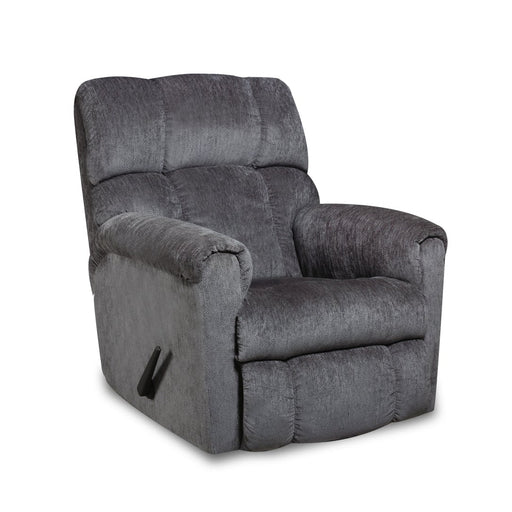 Gray recliner chair on a white background
