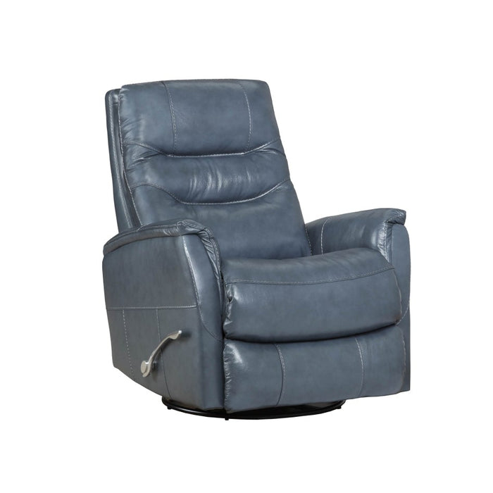 Blue recliner chair on a white background