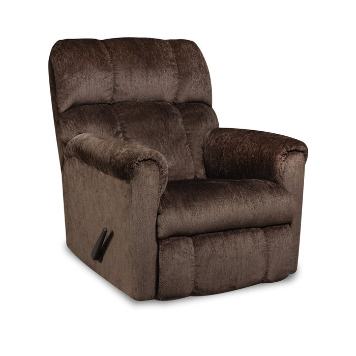 Brown recliner chair on a white background