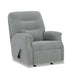 Gray recliner chair on a white background