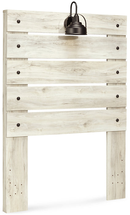 Cambeck  Panel Headboard Bed With Mirrored Dresser