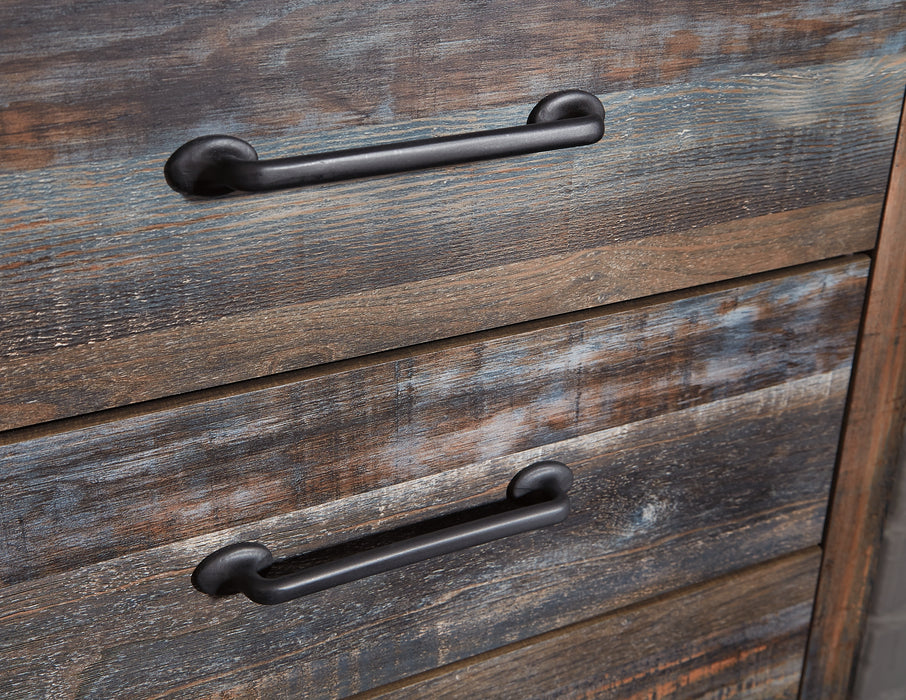 Drystan / Bookcase Headboard Bed With Mirrored Dresser