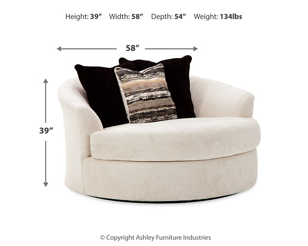Cambri Oversized Round Swivel Chair