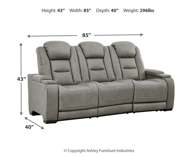 The Man-Den PWR REC Sofa with ADJ Headrest