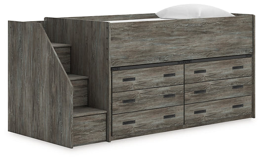 Frandern Twin Loft Bed with Drawer Storage