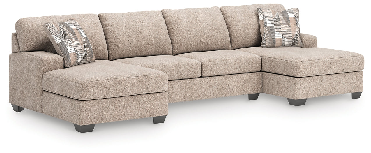 Newellen 3-Piece Sleeper Sectional with Double Chaise