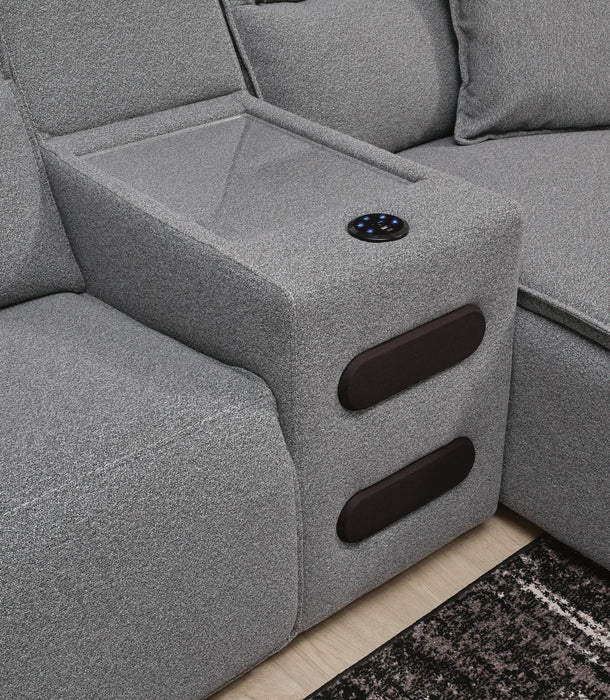 Modmax II 7-Piece Power Reclining Sectional with Chaise and Audio Consoles