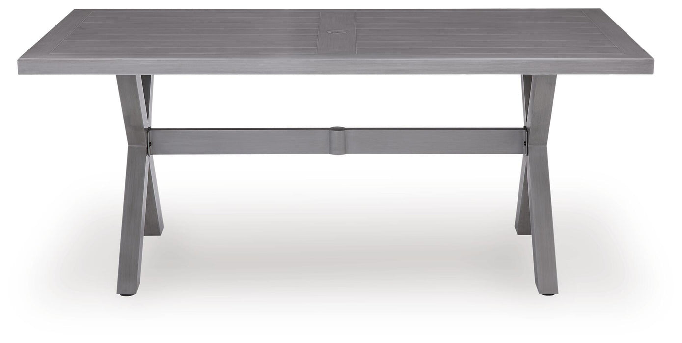 Half Moon Beach RECT Dining Table w/UMB OPT
