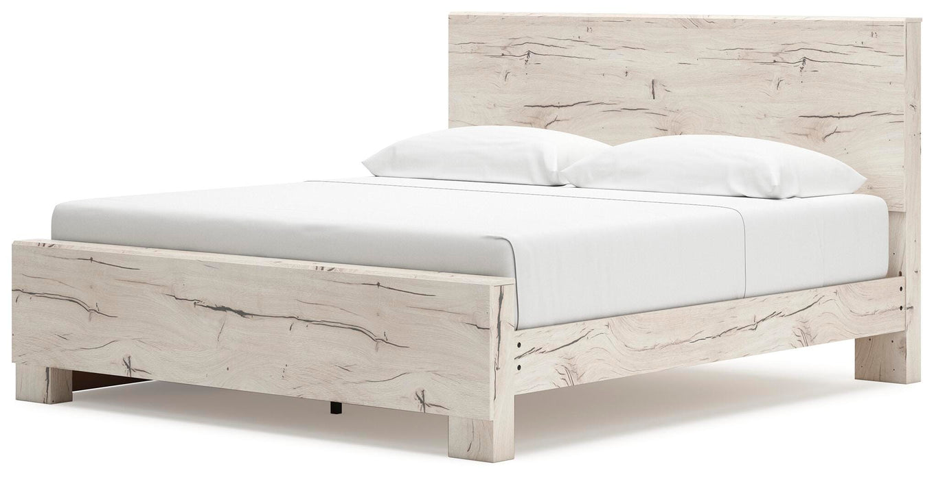 Lawroy King Panel Bed with Storage, Dresser and Mirror