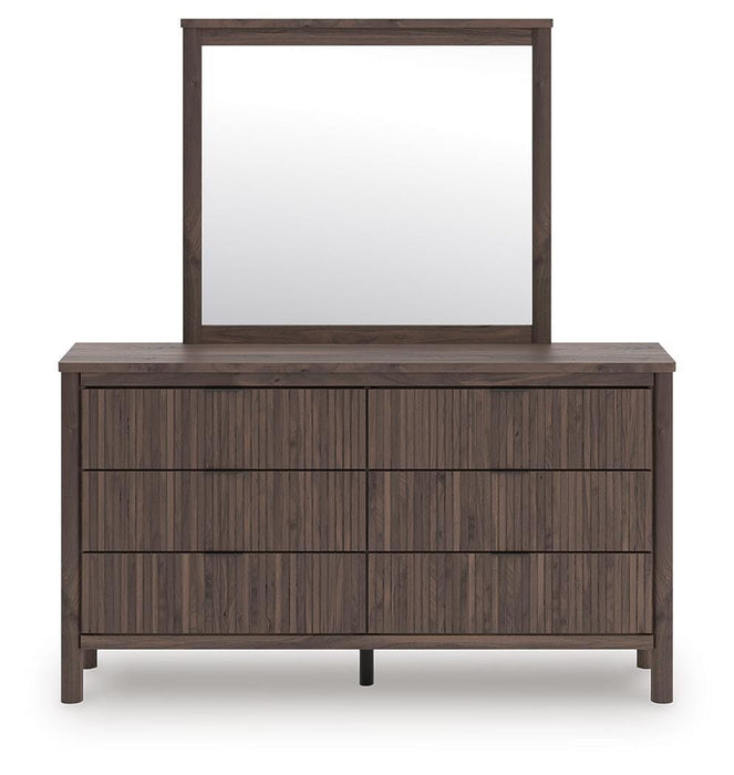 Pamytta King Panel Platform Bed, Dresser and Mirror