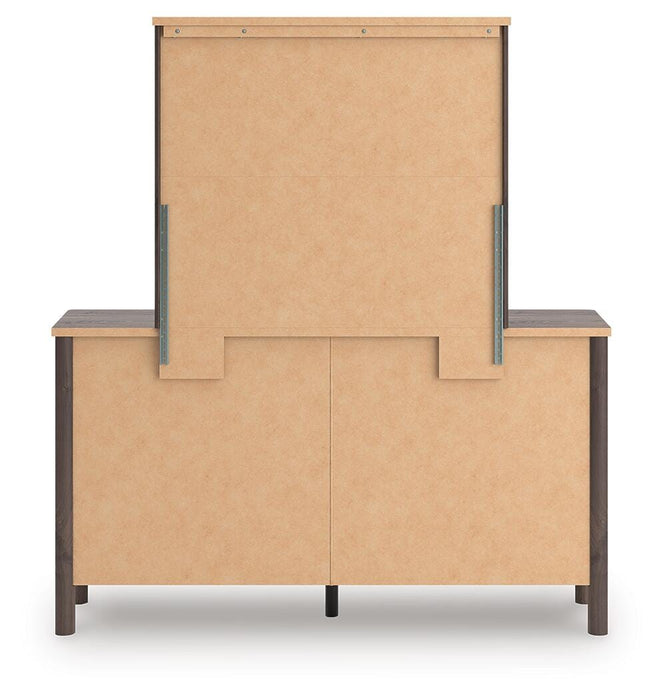 Pamytta Queen Panel Platform Bed, Dresser and Mirror