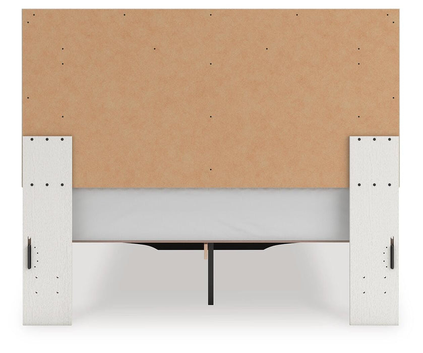 Zuraleus Queen Upholstered Panel Platform Storage Bed, Dresser and Mirror